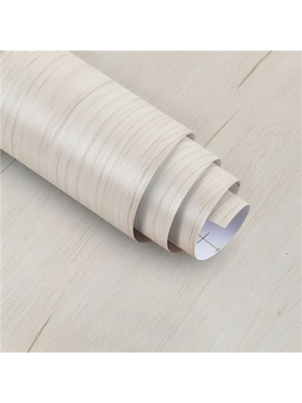 White Wood Grain Wallpaper, Peel & Stick Maple Faux Wood Contact Paper 16"×118"